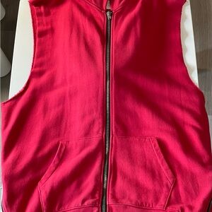 Fear of God Bold Red Zip-Up Vest